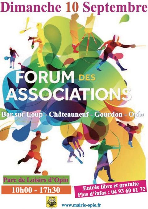 Forum des associations Bar s/ loup, chateauneuf, Gourdon, Opio